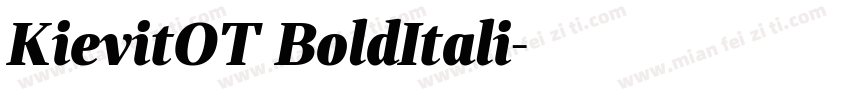KievitOT BoldItali字体转换